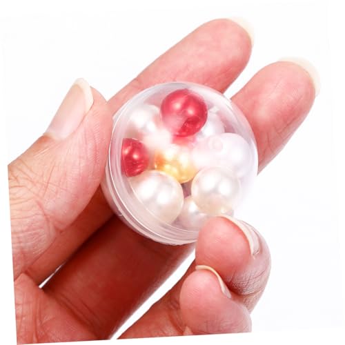 HANABASS 100 Stück Transparente Rundkapseln für Greifautomaten Befüllbare Plastikkugeln für Partygeschenke Basteln Aufbewahrung und Kreative Verpackung Wiederverwendbar und Robust von HANABASS