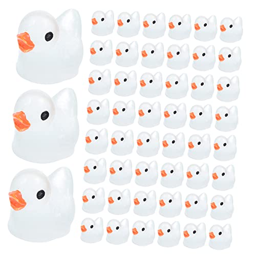 HANABASS 100Stücke Miniaturente Figuren Leuchtende Harz für Miniaturgärten und Puppenhäuser Dekorative Tierfiguren für DIY und Aquarium Deko von HANABASS