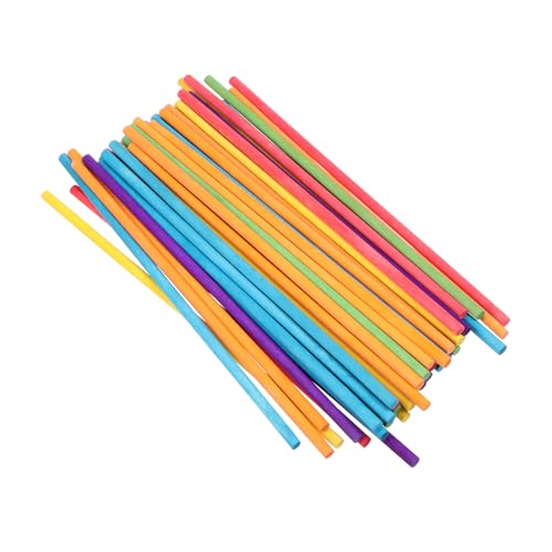 HANABASS 100Stücke Rhythmusstöcke Musikalisches Percussion Instrument für Farbenfrohe zur Frühen Bildung Kreativität und Rhythmusgefühl von HANABASS