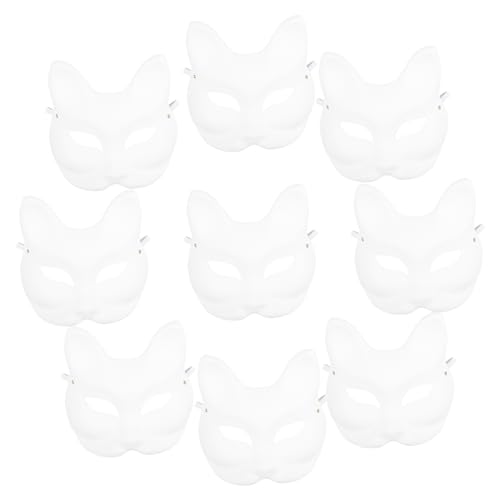 HANABASS 10Stücke DIY Fuchsmaske zum Bemalen Leere Papiermasken für Erwachsene für Maskerade Fasching und Halloween Kreative Bastelideen HANABASS 10Stücke DIY Fuchsmaske zum Bemalen Leere Papiermasken für Erwachsene für Maskerade Fasching und Halloween Kreative Bastelideen von HANABASS