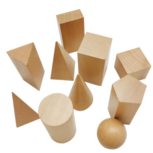 HANABASS 10Stücke Teiliges Geometrische Bausteine für Pädagogisches Kreativität und Vorstellungskraft für Frühes Lernen und Kognitive Entwicklung von HANABASS
