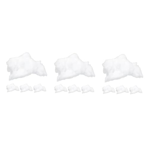 HANABASS 12 Packungen Pack Elastische Baumwollfüllung für DIY Kissen Kuscheltiere Puppen und Polster Weiches Langlebiges Füllmaterial für Handgemachte Kissen Komfortable Polsterung Einfache von HANABASS