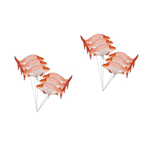 HANABASS 12 Stck. Fischförmige Aluminiumfolie Ballons Rote Karpfen Dekoration Für Geburtstagsfeiern Hochwertige Cartoon Fischform Partydeko Für Hochzeiten Festivals Und Feiern von HANABASS