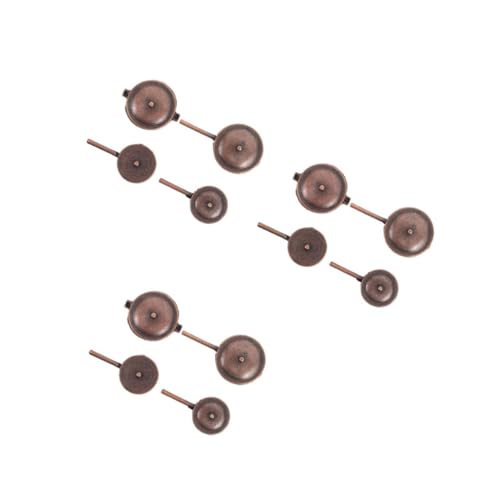HANABASS 12 Stck. Mini Puppenhaus Kochgeschirr Set aus Metall Teiliges Vintage Küchenset für Realistische Mini Töpfe und Pfannen DIY Zubehör für Kreative Rollenspiele und Puppenhaus von HANABASS