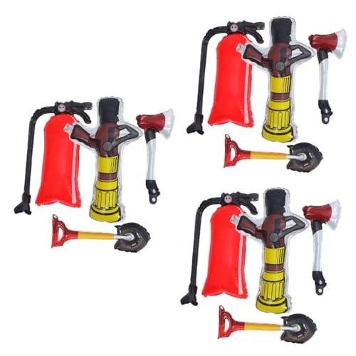 HANABASS 12 Stck. Teiliges Feuerwehr Party mit Aufblasbaren Ballons in Form von Feuerlöscher Schaufel Axt und Hydrant Aluminiumfolie Wiederverwendbar Einfache Inflation für Feuerwehr HANABASS 12 Stck. Teiliges Feuerwehr Party mit Aufblasbaren Ballons in Form von Feuerlöscher Schaufel Axt und Hydrant Aluminiumfolie Wiederverwendbar Einfache Inflation für Feuerwehr von HANABASS