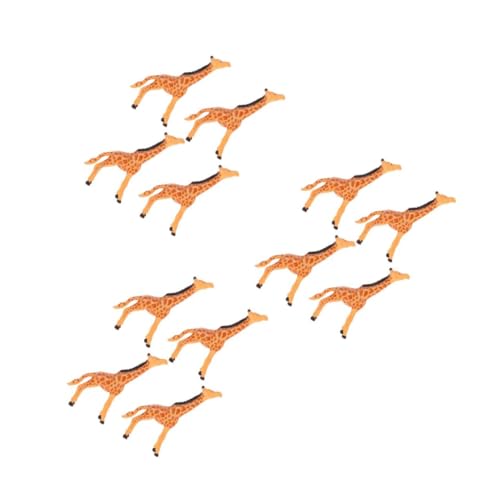 HANABASS 12 Stck. Teiliges Mini Giraffen Figuren Kleine Tiermodelle Verspielte Deko für DIY Mooslandschaften Succulenten Terrarien und Kuchen Verzierung von HANABASS