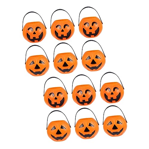HANABASS 12 Stück Halloween Kürbis Eimer mit Griff Süßigkeitenbehälter Zufälligen Farben für Partys und Dekoration für Trick Treat und Snacks Zufällige Farbe Zufällige Farbe HANABASS 12 Stück Halloween Kürbis Eimer mit Griff Süßigkeitenbehälter Zufälligen Farben für Partys und Dekoration für Trick Treat und Snacks Zufällige Farbe Zufällige Farbe von HANABASS
