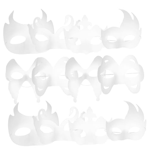 HANABASS 12 Stück Leere Papiermasken zum Bemalen DIY Masken für Karneval Maskenball und Kindergeburtstag für Kreative Bastelprojekte und Besondere Anlässe HANABASS 12 Stück Leere Papiermasken zum Bemalen DIY Masken für Karneval Maskenball und Kindergeburtstag für Kreative Bastelprojekte und Besondere Anlässe von HANABASS