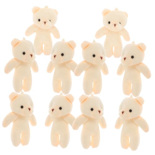 HANABASS 12 Stück Mini-Bärpuppe Schlüsselanhänger Bär kleine Bären Wald Plüschbären Masse Schlüsselanhänger Bärenanhänger verschleißfeste Bärenfiguren PP Baumwolle von HANABASS