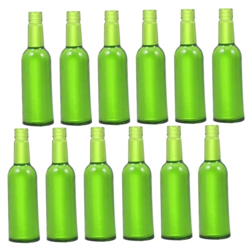 HANABASS 12 Stück Miniaturen Flasche Klein Puppenhauszubehör Puppenhausdekoration Harz Green von HANABASS
