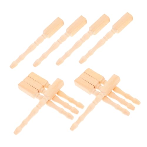 HANABASS 12 Stück Puppenhaus Tisch Schrankfüße Leichte Kindersichere DIY Ersatzbeine für Vielseitige Puppenhausmöbel von HANABASS