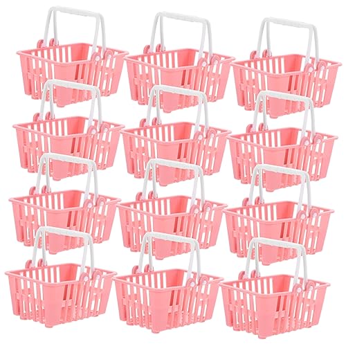 HANABASS 12 Stück Simulierter Einkaufskorb für Lebensmittel und Essen für Spielzeuglebensmittel Geschäft Miniaturspielzeug für Mädchen Lebensmittelkorb Kind Plastik Rosa HANABASS 12 Stück Simulierter Einkaufskorb für Lebensmittel und Essen für Spielzeuglebensmittel Geschäft Miniaturspielzeug für Mädchen Lebensmittelkorb Kind Plastik Rosa von HANABASS