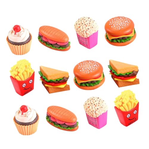 HANABASS 12 Stück Simuliertes Hamburger Hotdog Fries gefälscht Mini Simulationsspielzeug Lebensmittelspielzeug Probieren realistisches Spielfutter PVC HANABASS 12 Stück Simuliertes Hamburger Hotdog Fries gefälscht Mini Simulationsspielzeug Lebensmittelspielzeug Probieren realistisches Spielfutter PVC von HANABASS