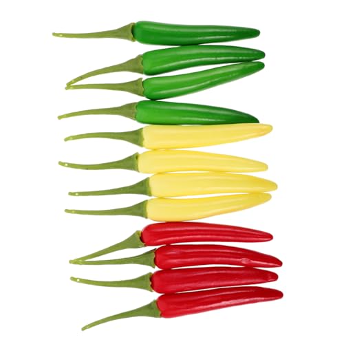 HANABASS 12 Stück Simuliertes Paprika Modell Simuliertes Gemüse Gefälschtes Chili Pfeffer Modell Paprika Ornament Gefälschte Lebensmittel Ladendisplay Foto Requisiten Simuliertes HANABASS 12 Stück Simuliertes Paprika Modell Simuliertes Gemüse Gefälschtes Chili Pfeffer Modell Paprika Ornament Gefälschte Lebensmittel Ladendisplay Foto Requisiten Simuliertes von HANABASS