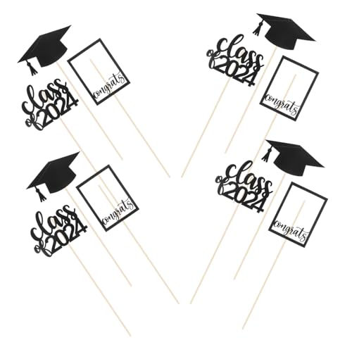 HANABASS 12 Stück Teiliges Graduationsvase Picks Dekorative Sticks für Abschlussfeier Schwarze Abschlussmütze Tortendekoration für Feiern und Veranstaltungen HANABASS 12 Stück Teiliges Graduationsvase Picks Dekorative Sticks für Abschlussfeier Schwarze Abschlussmütze Tortendekoration für Feiern und Veranstaltungen von HANABASS