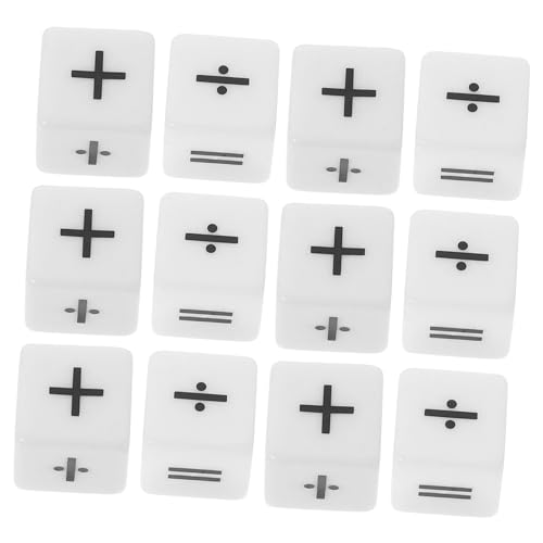 HANABASS 12 Stück Teiliges Mathe würfel Robustem Acryl mit Rechenzeichen Glatte Oberfläche Pädagogisches für Mathematikunterricht Lernspiel und Partygebrauch HANABASS 12 Stück Teiliges Mathe würfel Robustem Acryl mit Rechenzeichen Glatte Oberfläche Pädagogisches für Mathematikunterricht Lernspiel und Partygebrauch von HANABASS