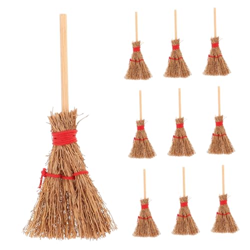 HANABASS 12 Stück Teiliges Mini Hexenbesen Realistische Mikro Bastelaccessoires Beige Puppenhaus Dekoration Vielseitige Halloween Deko für Innen und Außeneinsatz HANABASS 12 Stück Teiliges Mini Hexenbesen Realistische Mikro Bastelaccessoires Beige Puppenhaus Dekoration Vielseitige Halloween Deko für Innen und Außeneinsatz von HANABASS