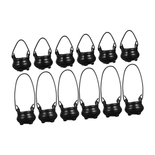 HANABASS 12 Stück Teiliges Mini Plastikkessel Kunststoff Miniatur Kessel mit Metallgriff Detailgetreu Robust für Puppenhaus Deko Halloween Party Feengarten Zubehör Vielseitig Einsetzbar HANABASS 12 Stück Teiliges Mini Plastikkessel Kunststoff Miniatur Kessel mit Metallgriff Detailgetreu Robust für Puppenhaus Deko Halloween Party Feengarten Zubehör Vielseitig Einsetzbar von HANABASS