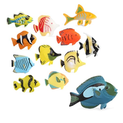 HANABASS 12 Stück Teiliges Miniatur Meerestiere Modell für Dekoration Realistische Desktop Spielzeuge für Zubehör für Aquarien und Fotografie HANABASS 12 Stück Teiliges Miniatur Meerestiere Modell für Dekoration Realistische Desktop Spielzeuge für Zubehör für Aquarien und Fotografie von HANABASS