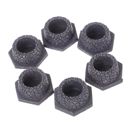 HANABASS 12 Stück Teiliges Miniatur Wasserbrunnen aus Resin Mikrolandschaft Wasserbrunnen Dekoration Glatte Oberfläche Platzsparend für Puppenhaus Feengarten Mini Garten Accessoire von HANABASS