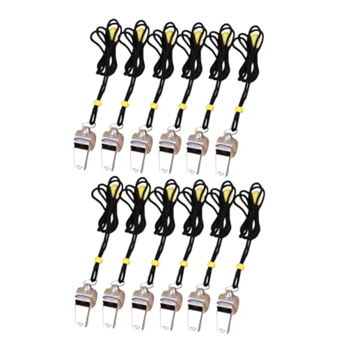 HANABASS 12 Stück Teiliges Pfeifen mit Lanyard Robuste Metall Schiedsrichterpfeifen für Sport Trainer und Rettungssituationen Laut und Langlebig für Fußball Basketball und Outdoor Einsatz HANABASS 12 Stück Teiliges Pfeifen mit Lanyard Robuste Metall Schiedsrichterpfeifen für Sport Trainer und Rettungssituationen Laut und Langlebig für Fußball Basketball und Outdoor Einsatz von HANABASS