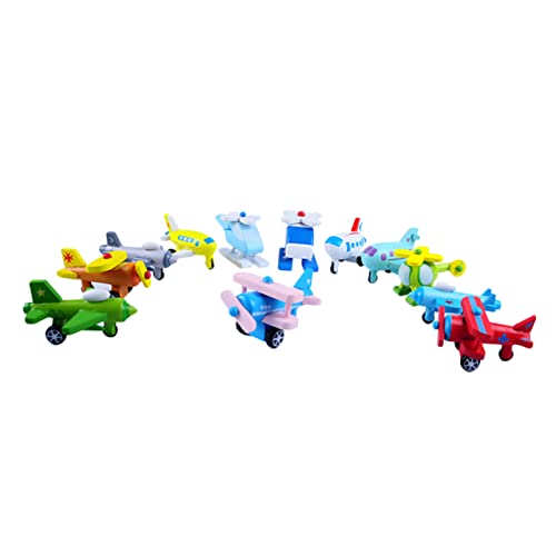 HANABASS 12 Stück Teiliges Set Mini Holzflugzeug für Farbenfrohes Motorikspielzeug und Hand Augen Koordination HANABASS 12 Stück Teiliges Set Mini Holzflugzeug für Farbenfrohes Motorikspielzeug und Hand Augen Koordination von HANABASS