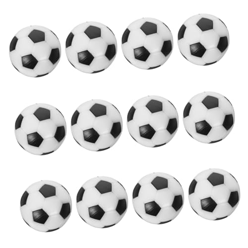 HANABASS 12 Stück Tischfußball Ersatz Tischbälle Fußbälle Fußballspiel Tischplatte Klein Mini Größe Jugend Schwarz Tischspiel Fußballbälle Fußballzubehör Black von HANABASS