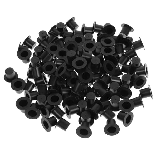 HANABASS 120 Stück Clownhutschmuck Dekorationen Mini-Zylinder Mini Zylinder basteln Miniatur -formale Hüte Zylinder aus Filz kleines Huthandwerk Plastik Black von HANABASS