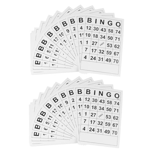 HANABASS 120 Stück Teiliges Bingo Kartenset Interaktive Spielkarten aus Papier Lustiges Partyspiel für Familie Freunde Robustes Material für Party Fest Büro und Unterhaltung von HANABASS