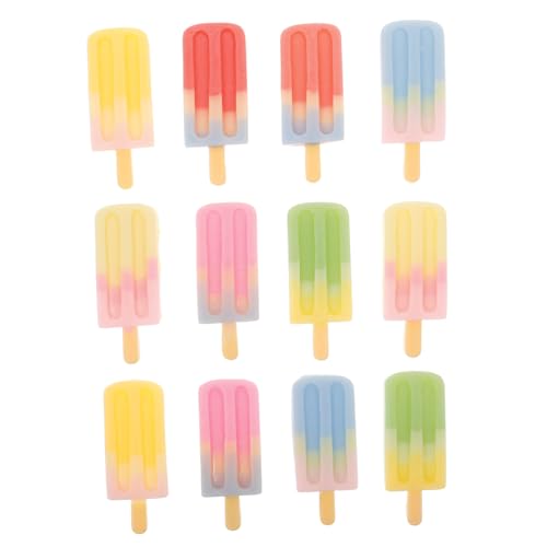 HANABASS 12Stücke Eiscreme Anhänger Aus Harz Süße Deko Für DIY Projekte Telefonhüllen Haarschmuck Und Kreative Bastelarbeiten von HANABASS