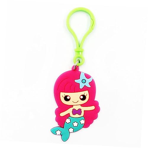 HANABASS 12Stücke Meerjungfrau Schlüsselanhänger Lustige Kindergeschenke für Kindergeburtstags Partys Kreative Deko für Mädchen Cartoon mit Zufälligen Designs von HANABASS