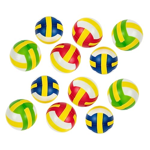 HANABASS 12Stücke Mini Volleyball Stressbälle Lustige Stress Spielzeuge für Farbenfrohe Quetschbälle aus PU Material für Spielspaß HANABASS 12Stücke Mini Volleyball Stressbälle Lustige Stress Spielzeuge für Farbenfrohe Quetschbälle aus PU Material für Spielspaß von HANABASS