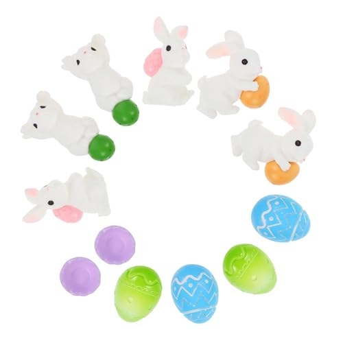 HANABASS 12Stücke Teiliges Kaninchen Figuren Für Ostern Harz Osterhasen Deko Für Feengärten Puppenhäuser Tischdekoration Und Frühlingsfeiern Kuchen Topper HANABASS 12Stücke Teiliges Kaninchen Figuren Für Ostern Harz Osterhasen Deko Für Feengärten Puppenhäuser Tischdekoration Und Frühlingsfeiern Kuchen Topper von HANABASS