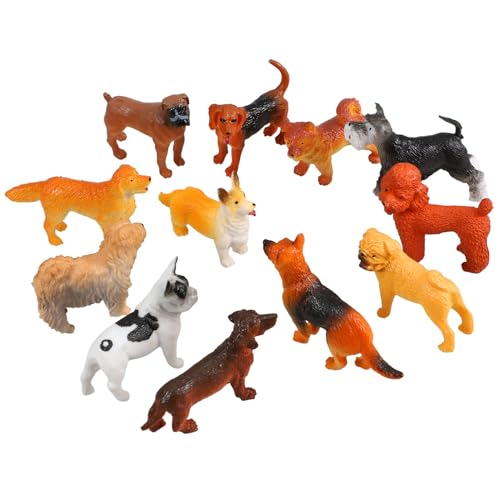 HANABASS 12Stücke Teiliges Set Miniatur Hundestatuen Realistische Hundefiguren aus Robustem Kunststoff für Kreative Dekoration und Kinderlernspielzeug Welpendekoration für Zuhause HANABASS 12Stücke Teiliges Set Miniatur Hundestatuen Realistische Hundefiguren aus Robustem Kunststoff für Kreative Dekoration und Kinderlernspielzeug Welpendekoration für Zuhause von HANABASS