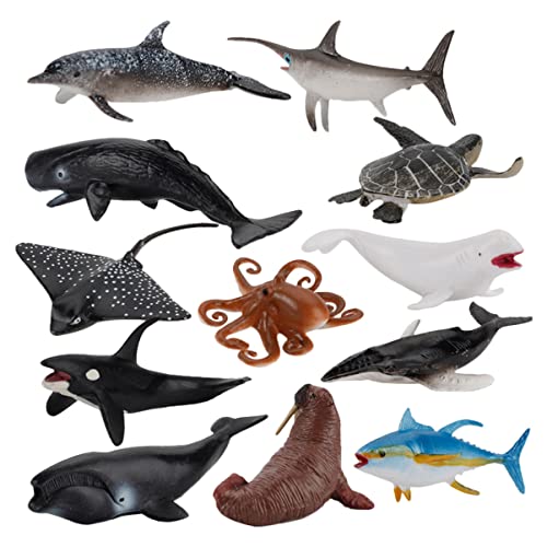 HANABASS 12Stücke Teiliges Tier Modelle Pädagogische Spielzeuge für Miniaturfiguren zur Sandtischdekoration Langlebige und Farbechte Unterwasserwelt Figuren HANABASS 12Stücke Teiliges Tier Modelle Pädagogische Spielzeuge für Miniaturfiguren zur Sandtischdekoration Langlebige und Farbechte Unterwasserwelt Figuren von HANABASS