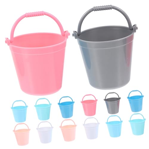HANABASS 14 Stück Kleiner Eimer für kinderspielzeug spielzeugeimer wasserfässer Kinderzimmer Dekoration Garteneimer- Simulations-Eimerspielzeug Wassereimer Plastik von HANABASS