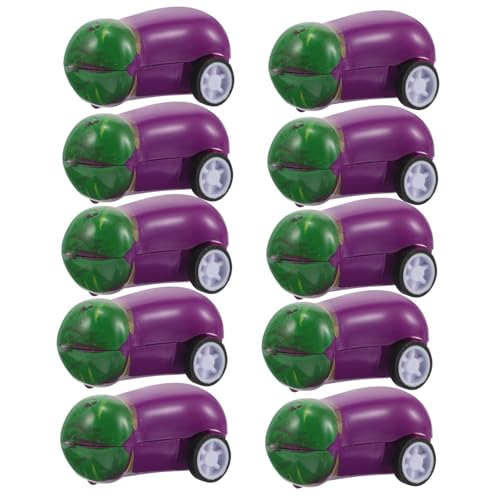HANABASS 15 Stück Auberginen LKW Kleinkindspielzeug Cartoon Schiebespielzeug Partyzubehör Auto Spielzeugauto Spielzeugauto Für Kleine Spielzeugautos Reibungsbetriebenes Fahrzeug von HANABASS