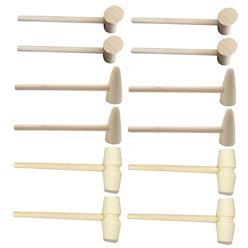 HANABASS 15 Stück Teiliges Holzspielzeug Mini Hämmer Leichte Kleine Holzklüpfel Multifunktional für Handtraining und Kuchen Robustes Holz für Mädchen und Jungen HANABASS 15 Stück Teiliges Holzspielzeug Mini Hämmer Leichte Kleine Holzklüpfel Multifunktional für Handtraining und Kuchen Robustes Holz für Mädchen und Jungen von HANABASS
