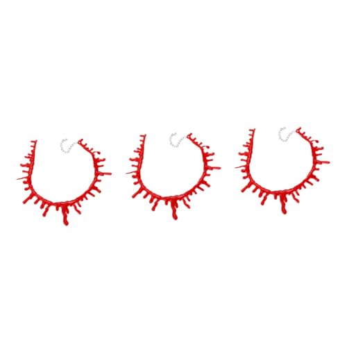 HANABASS 15 Stück blutende Halskette beängstigend Halloween-Vampir-Kostüm drinnen Halskette Halloween-Kostümzubehör Bluthalskette rot HANABASS 15 Stück blutende Halskette beängstigend Halloween-Vampir-Kostüm drinnen Halskette Halloween-Kostümzubehör Bluthalskette rot von HANABASS
