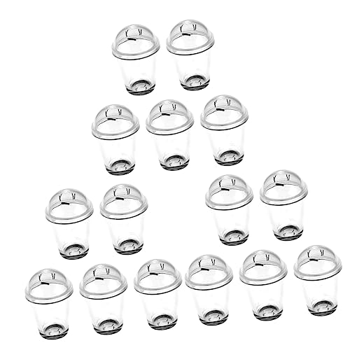 HANABASS 15 Teiliges Mini Kaffeetassen und Milchtee Becher aus Realistische Miniatur Trinkgläser mit Glatter Oberfläche Dekorative Miniaturbecher für Puppenhäuser und Fotorequisiten von HANABASS