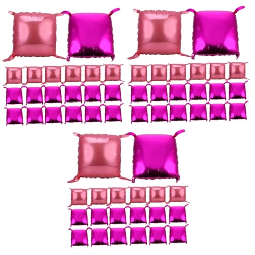 HANABASS 150 Stck. Doppelseitige Quadratische Folienballons mit Schweif Zweifarbige Partyballons Stabile Dekoration für Hochzeit Geburtstag Fotohintergrund und von HANABASS