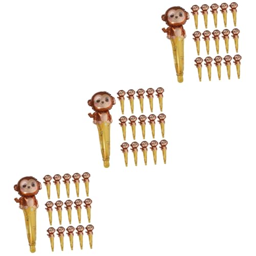 HANABASS 150 Stck. Teiliges Monkey Handheld Party Ballons aus Aluminiumfolie Aufblasbare Tier Party Deko mit Tiermotiv Wiederverwendbare Inflatable Sticks für Geburtstagsfeier und Festliche von HANABASS