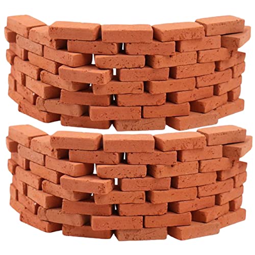 HANABASS 150Stücke Miniatur Ziegelsteine für Modellbau Künstliche Backstein Dekorationen für Sandtisch und Themenpartys für DIY Projekte und Kinderzimmergestaltung von HANABASS