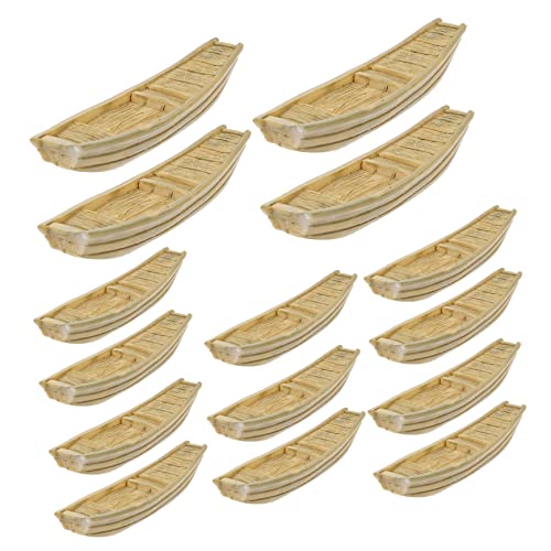HANABASS 15Stücke Teiliges Harzboot Modellset Miniatur Fischerboot Dekoration für Tisch und Garten für Mikro Landschaften und Kreative DIY Projekte von HANABASS