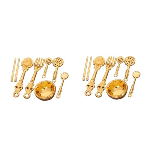 HANABASS 16 Stck. Teiliges Miniatur Puppengeschirr Set aus Silberfarbenem Metall Detailgetreue Mini Küchenutensilien für Puppenhaus Miniatur Geschirr Zubehör für Rollenspiele und Dekorative HANABASS 16 Stck. Teiliges Miniatur Puppengeschirr Set aus Silberfarbenem Metall Detailgetreue Mini Küchenutensilien für Puppenhaus Miniatur Geschirr Zubehör für Rollenspiele und Dekorative von HANABASS