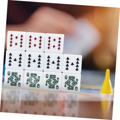 HANABASS 16 Stück Teiliges Weiß Acryl Langlebig und Tragbar Lustige Spielchips für Partyspiel Zubehör Praktisches Würfelspiel für Familie und Freunde von HANABASS