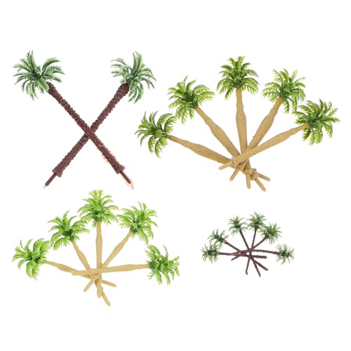 HANABASS 17 Stück Teiliges Miniatur Palmenbaum aus Kunststoff Leichtes Modell für Sandtisch Landschaften DIY Dekoration Realistische Mini für Miniatur Dioramen und von HANABASS