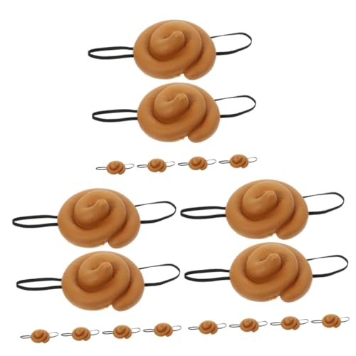 HANABASS 18 Stck. Teiliges Halloween Poop Hut aus Leichtem PVC Lustige Party Kopfbedeckung als Witziges Foto Requisit Realistische Haufenform für Teenager Festveranstaltungen und von HANABASS
