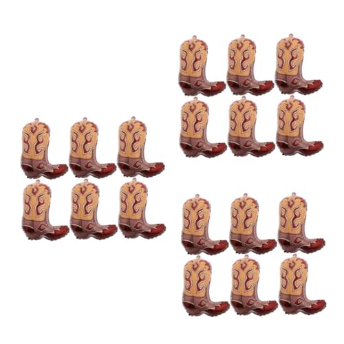 HANABASS 18 Stck. Teiliges Western Cowboy Stiefel Ballon Einzigartige Cowboystiefel Form Stilvolle Partydekoration für Western Motto und Geburtstag Vielseitig Einsetzbar als Fotorequisite von HANABASS