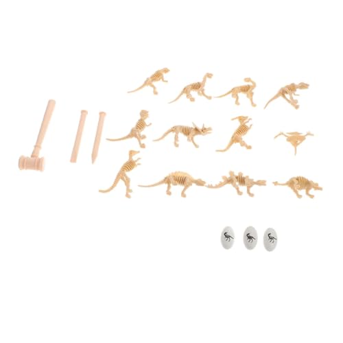 HANABASS 18 Stück Teiliges Dinosaurier Skelett Modellset für Pädagogisches Archäologie aus Ungiftigem Material Interaktives Dinosaurier Puzzle für Jungen und Mädchen Ab Jahren von HANABASS